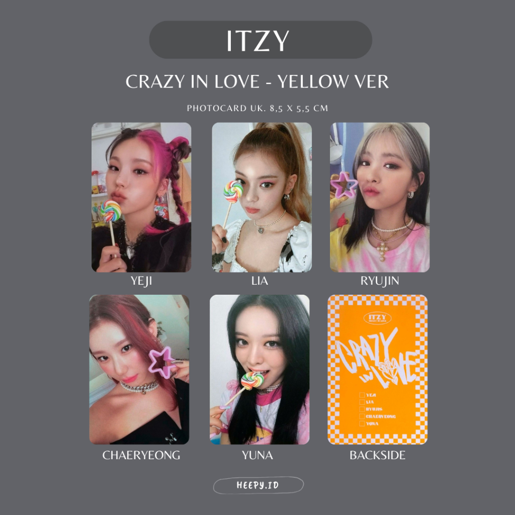 Jual [ITZY] UNOFFICIAL PHOTOCARD ITZY CRAZY IN LOVE | Shopee Indonesia