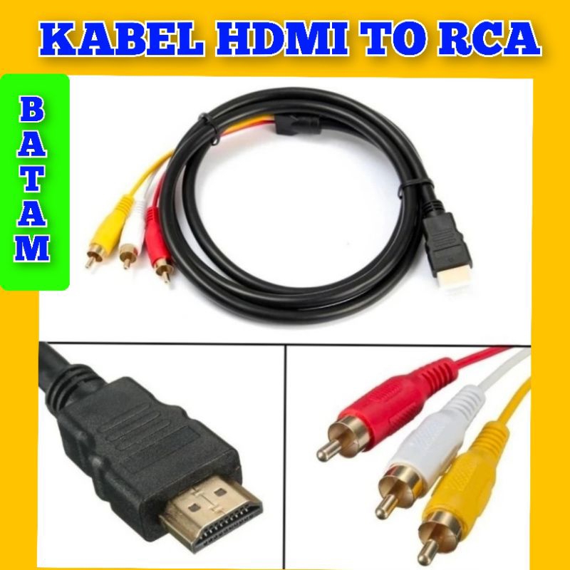 Jual Kabel Hdmi To Rca Kabel M Hdmi To Rca Pengiriman Khusus Batam