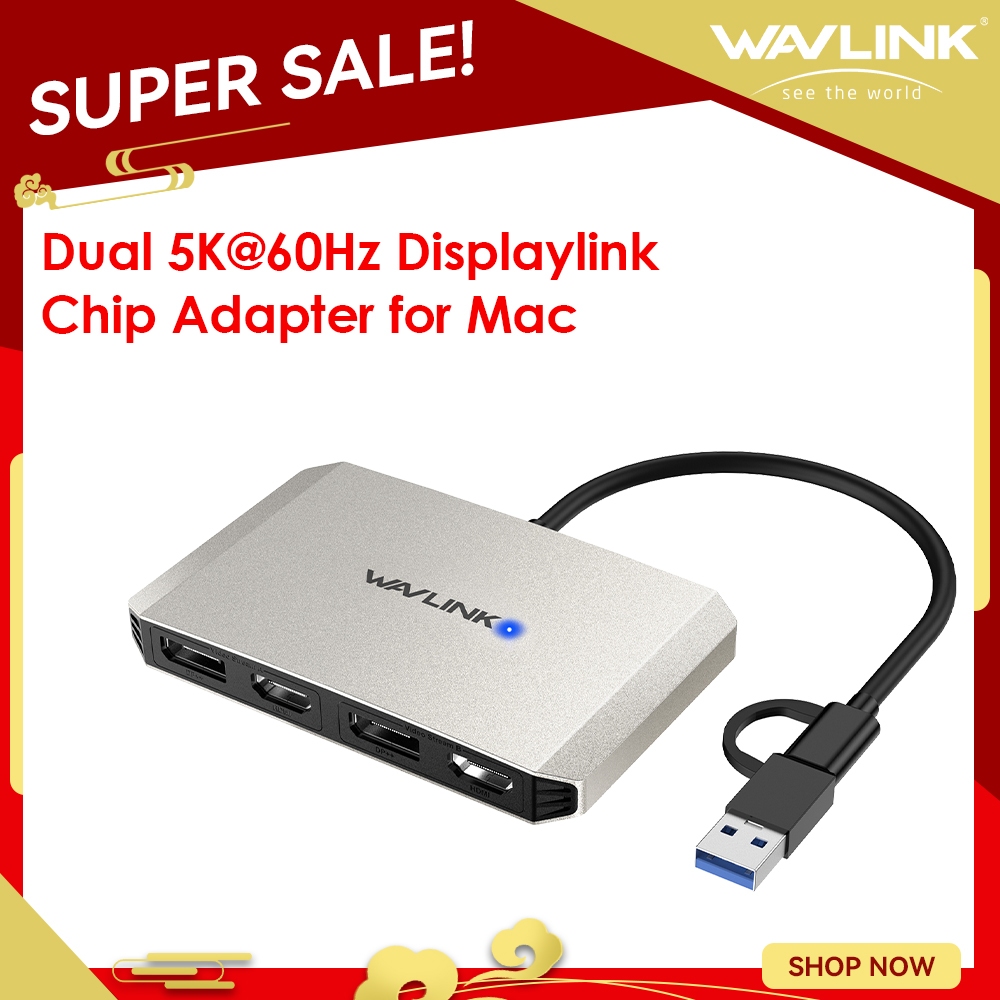 Jual WAVLINK USB 3.0/USB C to DisplayPort and HDMI Adapter, DisplayLink ...