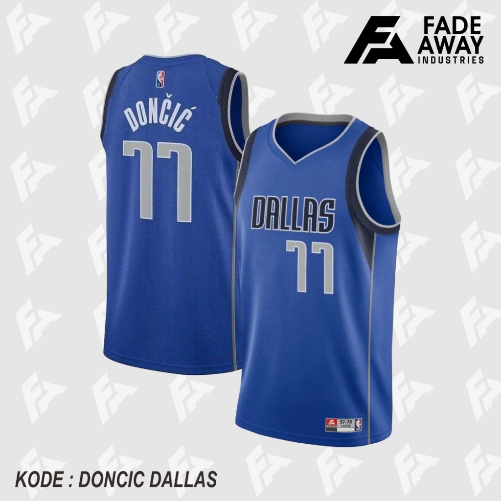 [TERLARIS] JERSEY BASKET NBA LUCA DONCIC #77 DALLAS MAVERICKS BIRU
