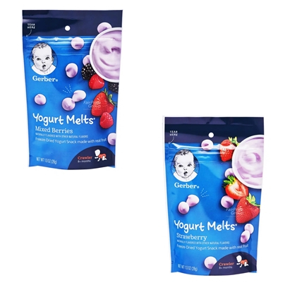 Jual Gerber Graduates Baby Yogurt Melts 28g (Mixed Berries, Strawberry ...