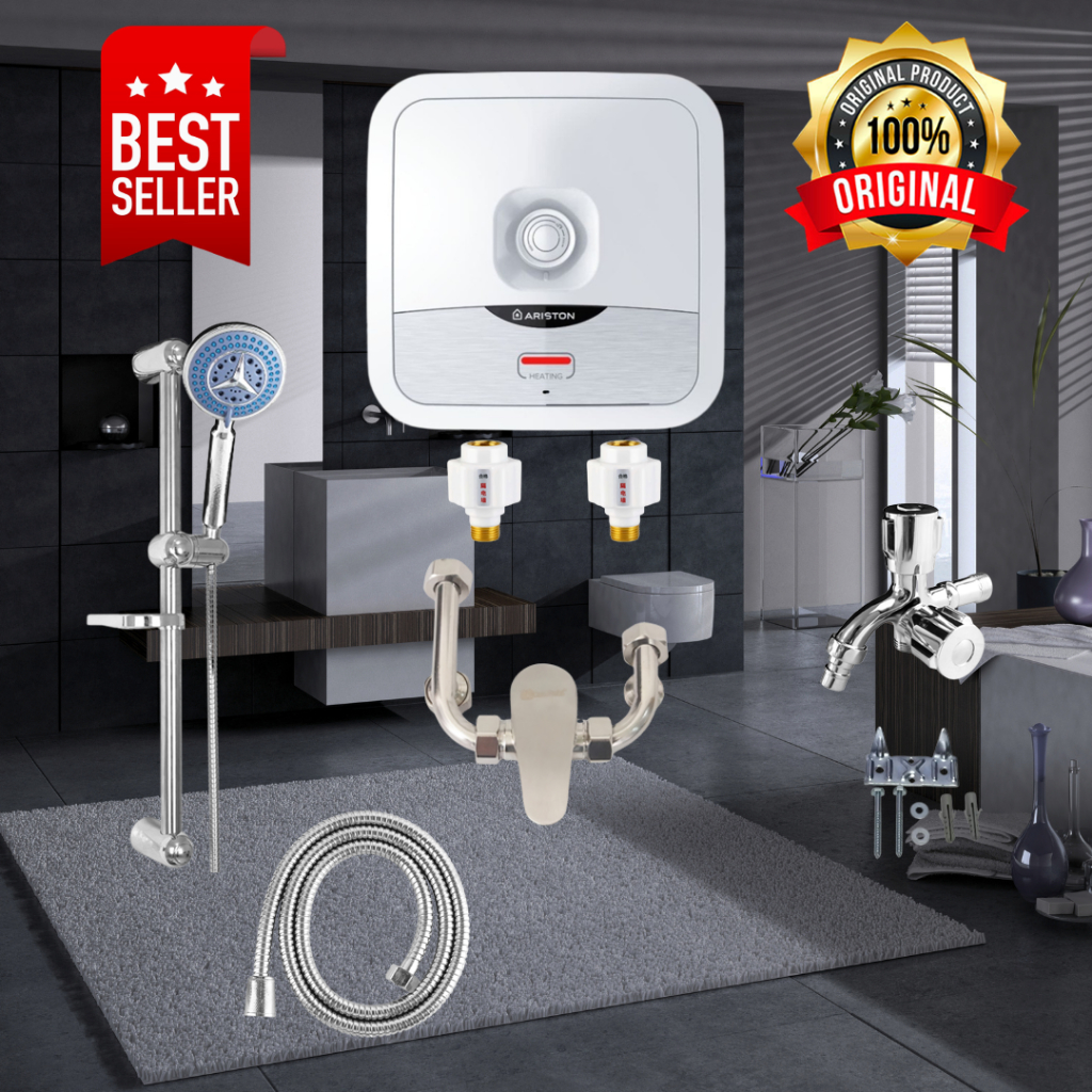 Jual Paket Komplit Water Heater Pemanas Air Kamar Mandi Ariston 30 Liter Tinggal Pasang Shopee 4235