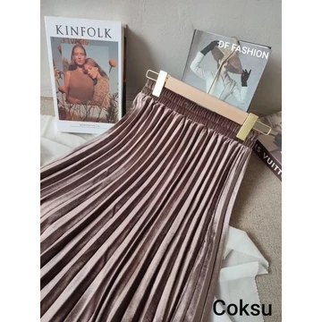 Rok Plisket Bludru Import Rok Bludru Wanita Muslim