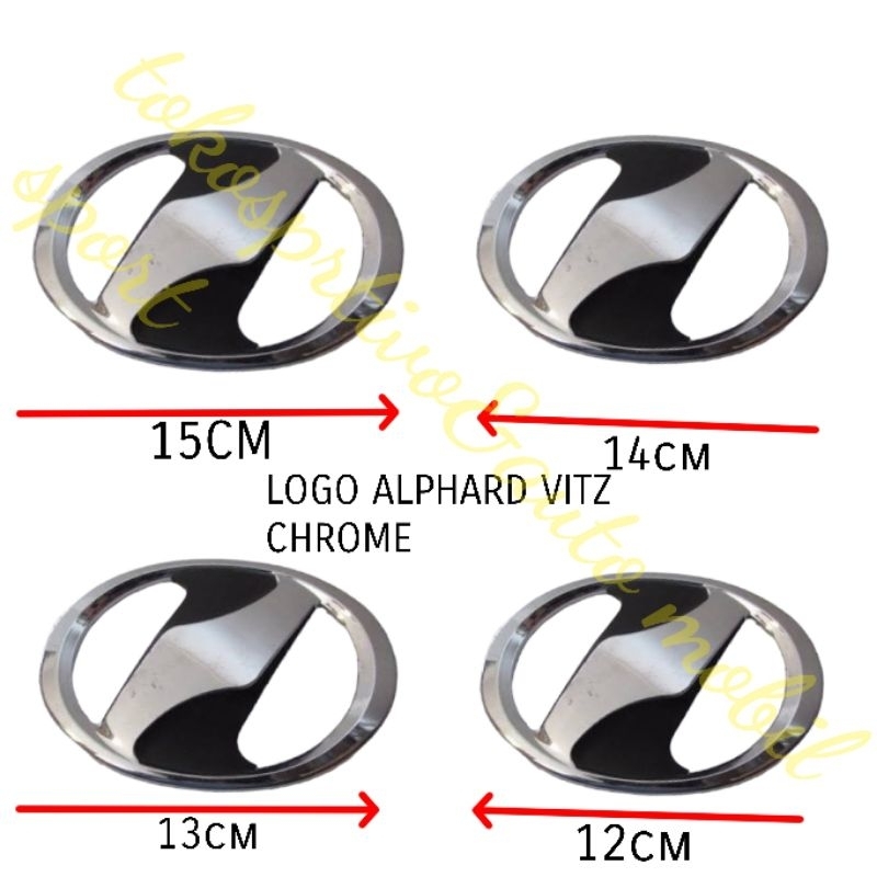 Jual Logo Emblem Lambang Vitz Alphard Chrome Cm Cm Cm Cm