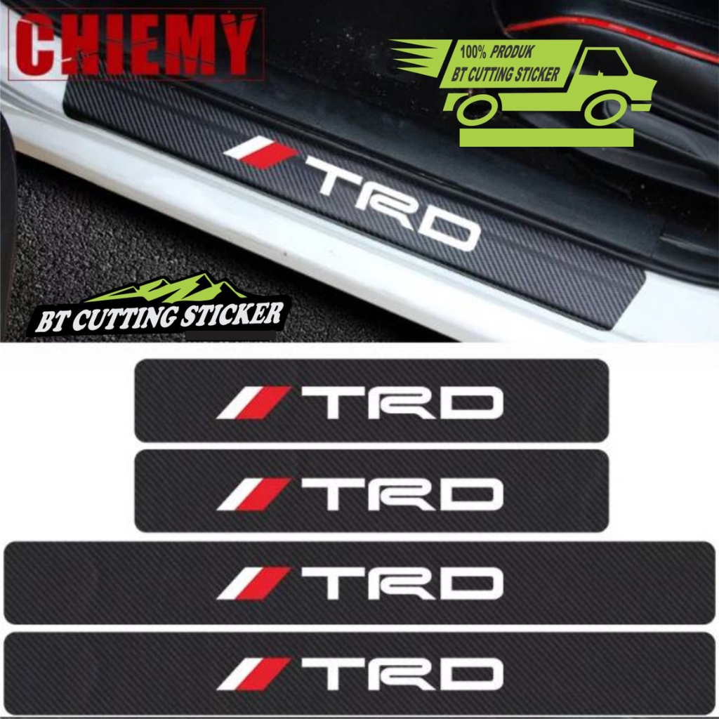 Jual 4 pcs sticker carbon 3D // sticker TRD /stiker silplate trd ...