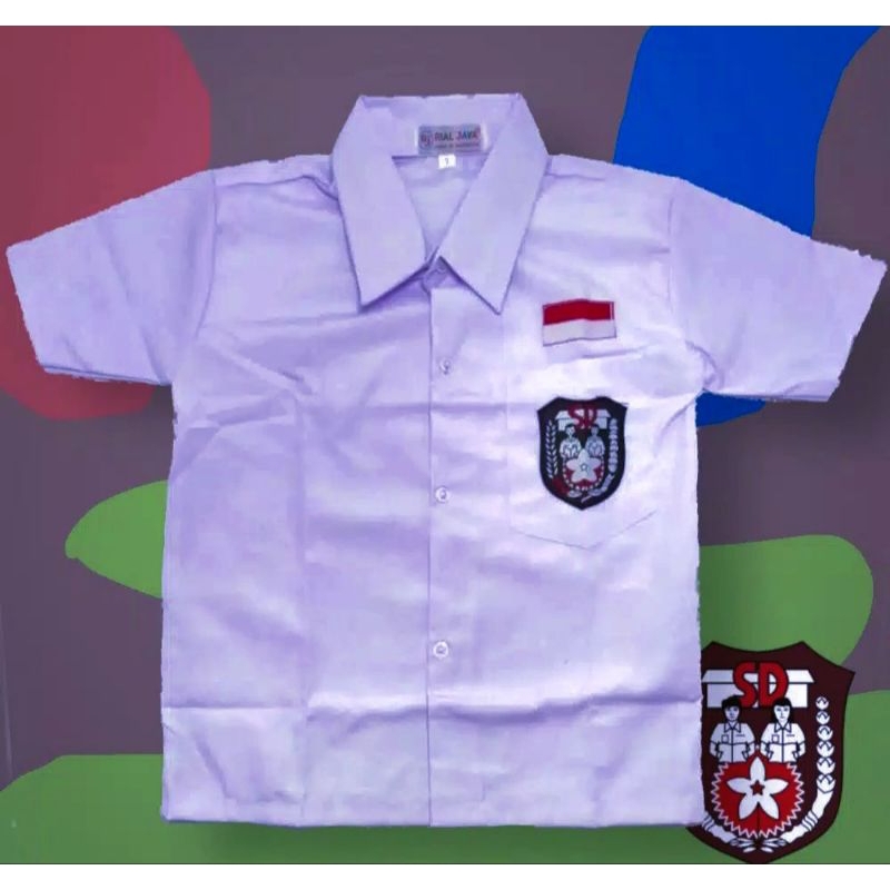 Jual BAJU SERAGAM SD PUTIH PENDEK SEKOLAH BAHAN OXFORD | Shopee Indonesia