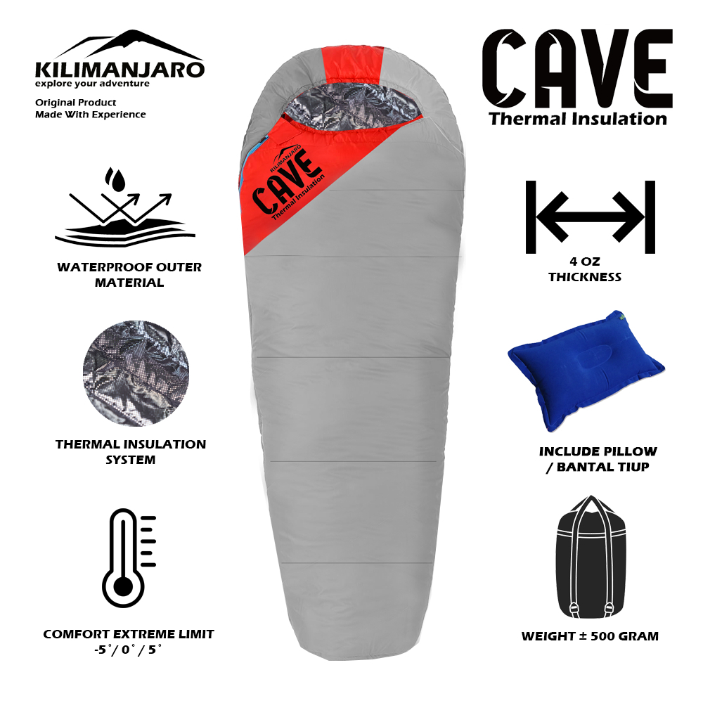 Jual Sleeping Bag SB Ultralight Waterproof Kilimanjaro Cave Thermal