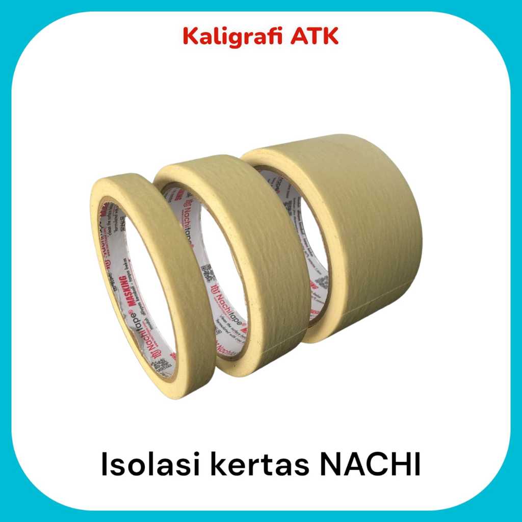Jual Isolasi Kertas Nachi 12 Mm 24 Mm 48 Mm 20 Yard Shopee Indonesia