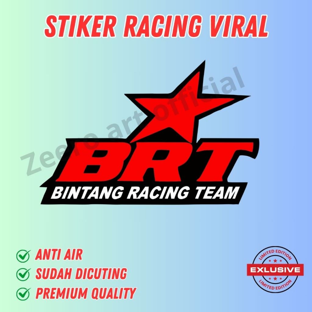 Jual Sticker racing viral BRT ( bintang racing team ) | Shopee Indonesia