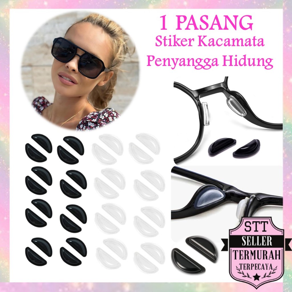 Jual STT 1 Pasang Stiker Kacamata Penyangga Hidung Pencegah Turun - Non ...