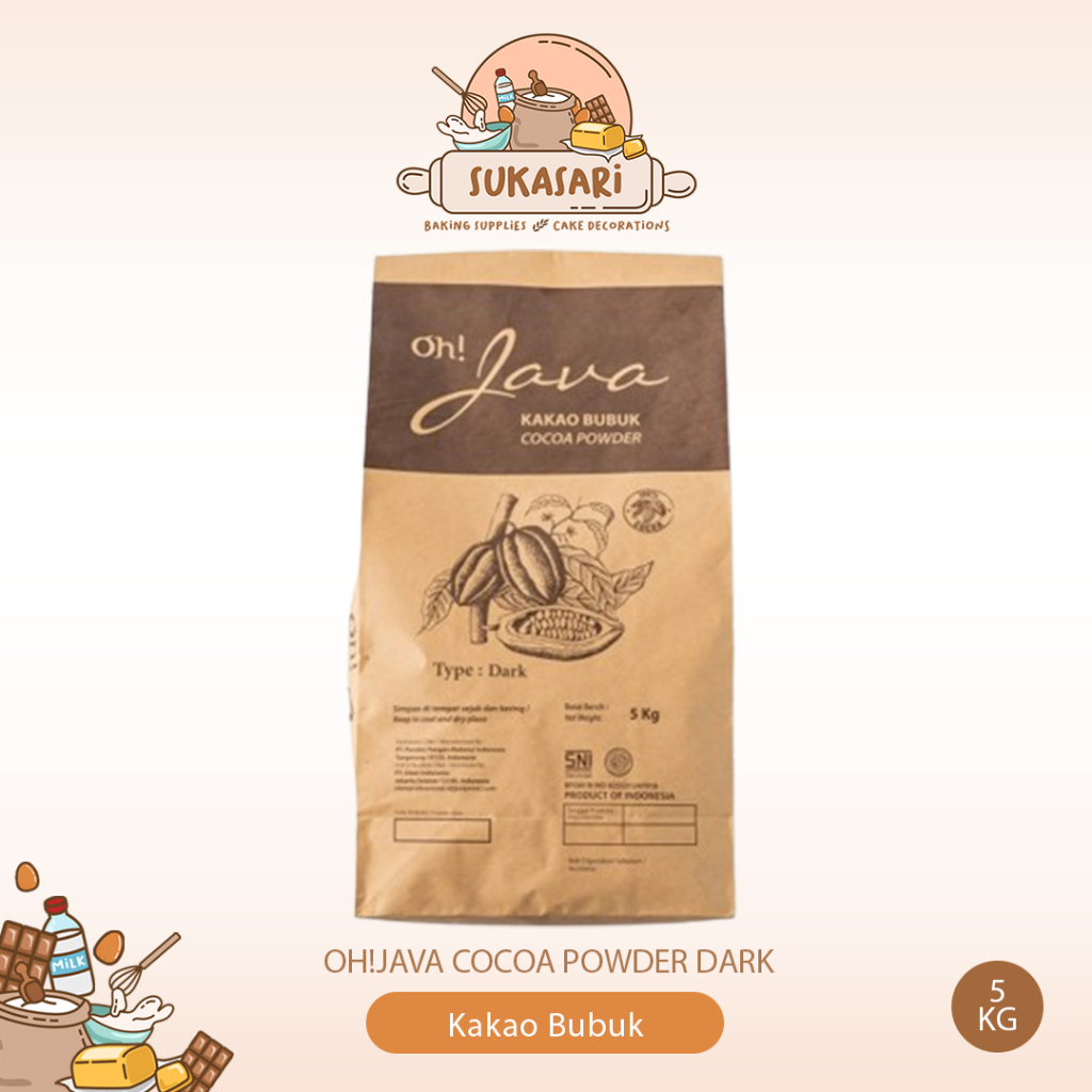 Jual Oh! Java Cocoa Powder Dark 5kg Bubuk Kakao oh java | Shopee Indonesia
