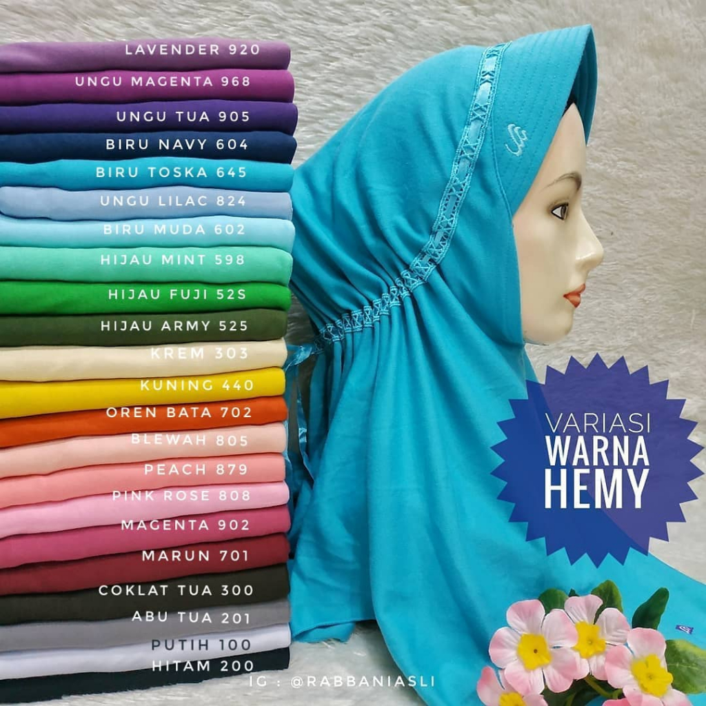 Jual SIZE XL RABBANI ASLI Kerudung Hijab Jilbab Instan Sekolah HEMY ...
