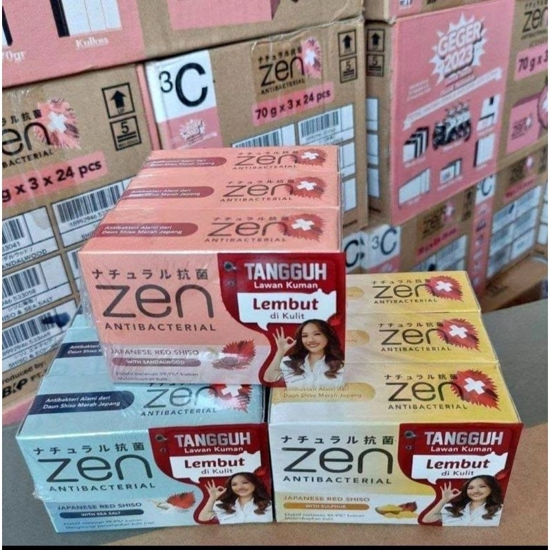Jual PAKET SABUN ZEN 70 GRAM ISI 3 Batang | Shopee Indonesia