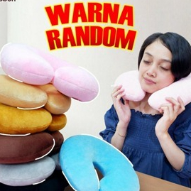 Jual Bantal Leher Neck Pillow Travel Mobil Polos Warna Warni Hadiah ...