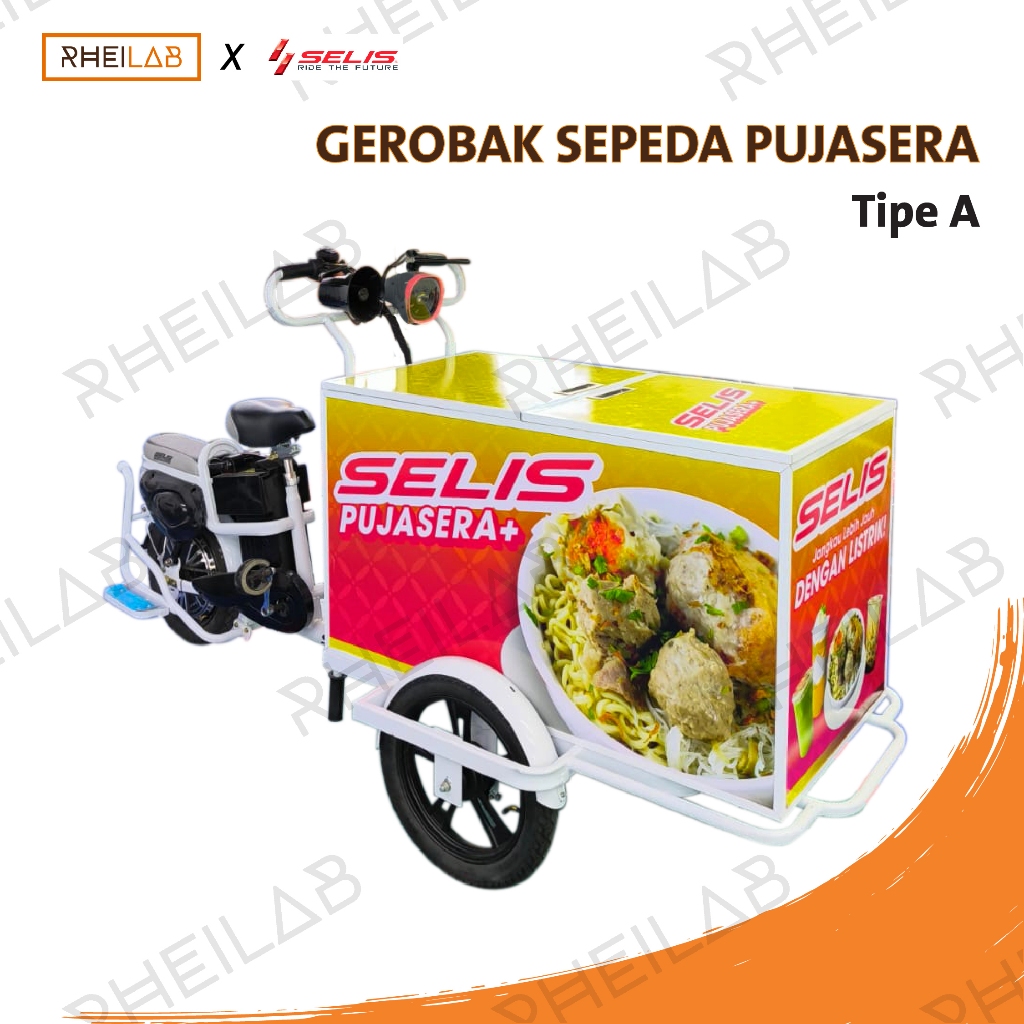 Jual Gerobak Sepeda Listrik Pujasera Gerobak Kopi Keliling Umkm Tipe A