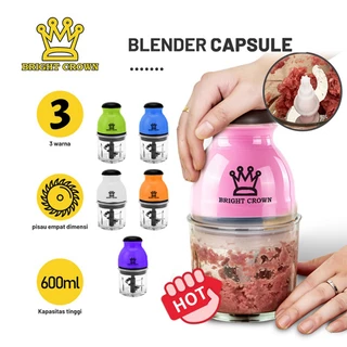 Bright Crown Blender Kapsul Penggiling Daging Portable / Chopper Capsule Mini / Penggiling Daging Sayur Buah