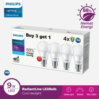 Philips RadiantLine Multipack LEDBulb 6500K Putih 5W, 7W, 9W, 11W