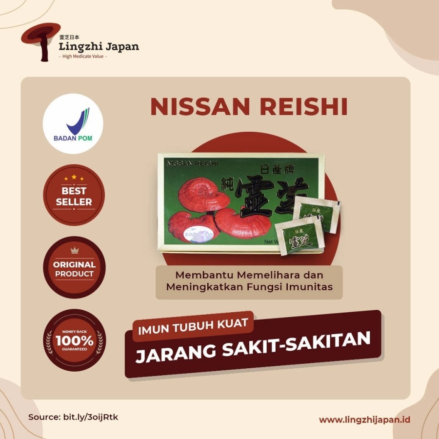 Jual Lingzhi Nissan Reishi - Jamur Ling Zhi Asli Jepang, Obat Kanker ...