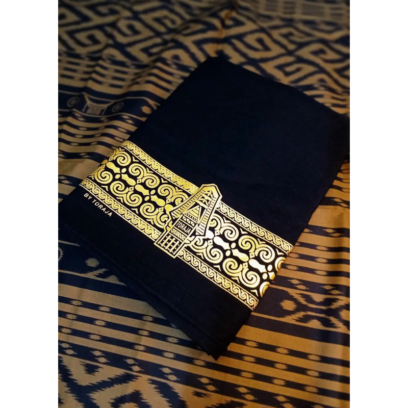 Jual Sarung Hitam Toraja Motif Gold Shopee Indonesia