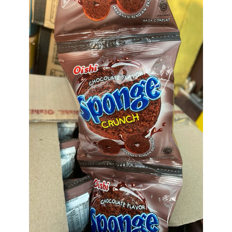 Jual oishi oishii sponge coklat chocolate renceng per 10 pcs | Shopee ...