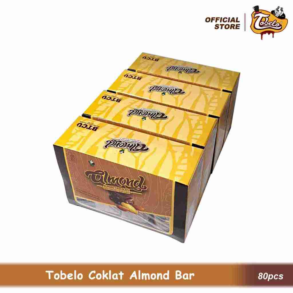 Jual Tobelo Almond Chocolate Compound Bar isi 80pcs Makanan Coklat ...