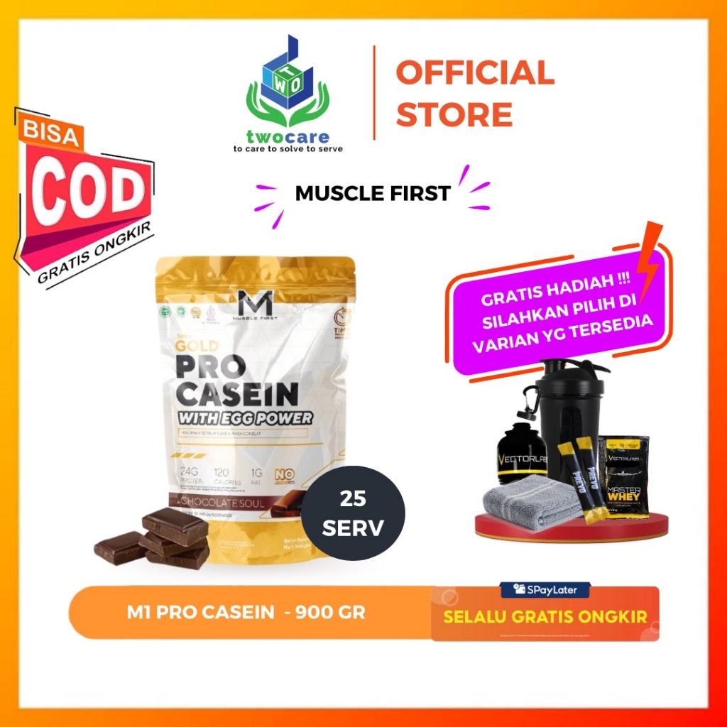 Jual Muscle First Pro Casein 2lbs 900gr Whey Protein Suplemen Fitness ...