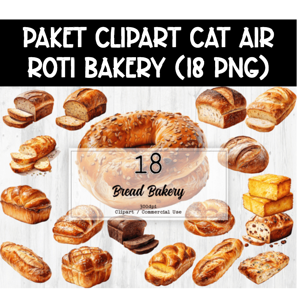 Jual Paket Clipart Cat Air Roti Bakery (18 PNG) | Shopee Indonesia