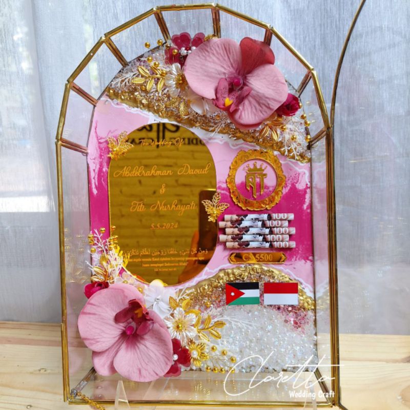 Jual Mahar Resin Pink Gold mahar nikah custom | Shopee Indonesia