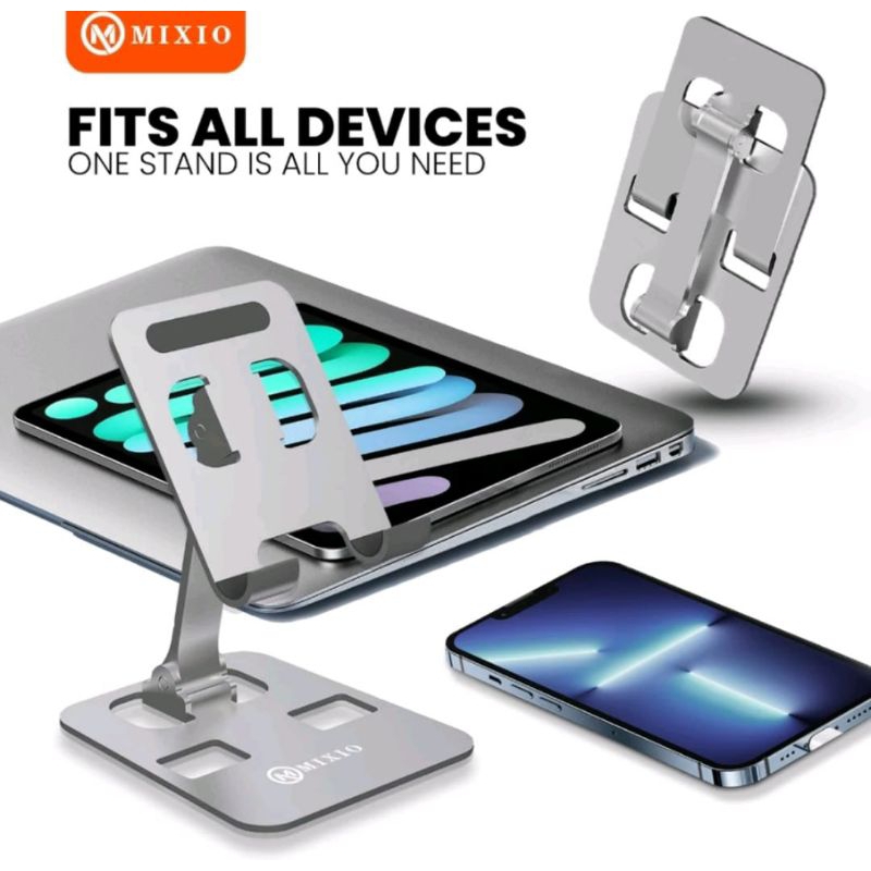 Jual Mixio Zm Foldable Adjustable Phone Stand Holder Aluminium Meja Shopee Indonesia