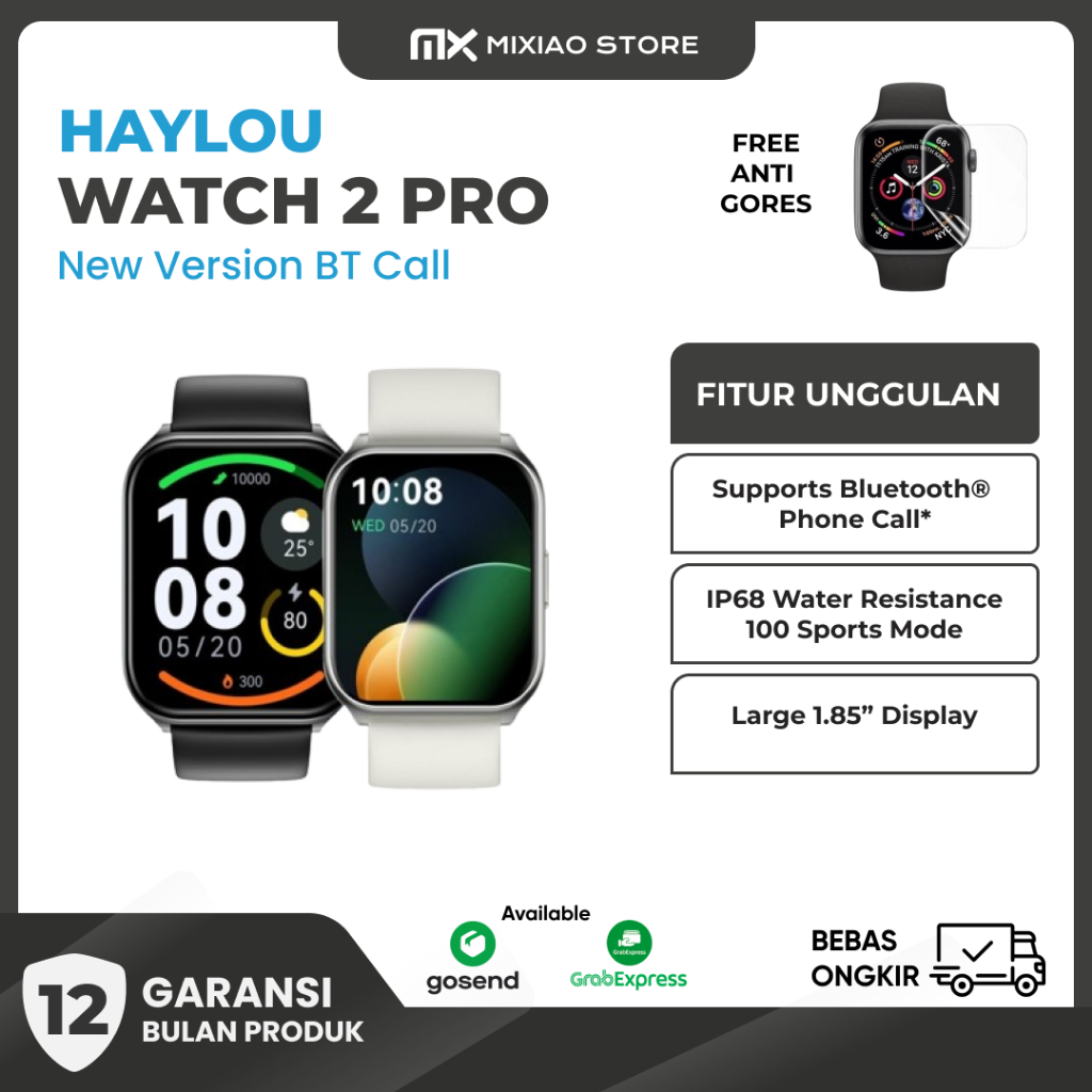 Jual Haylou LS02 Pro Watch 2 pro with SPO2 and Heart Rate Monitor IP68 ...