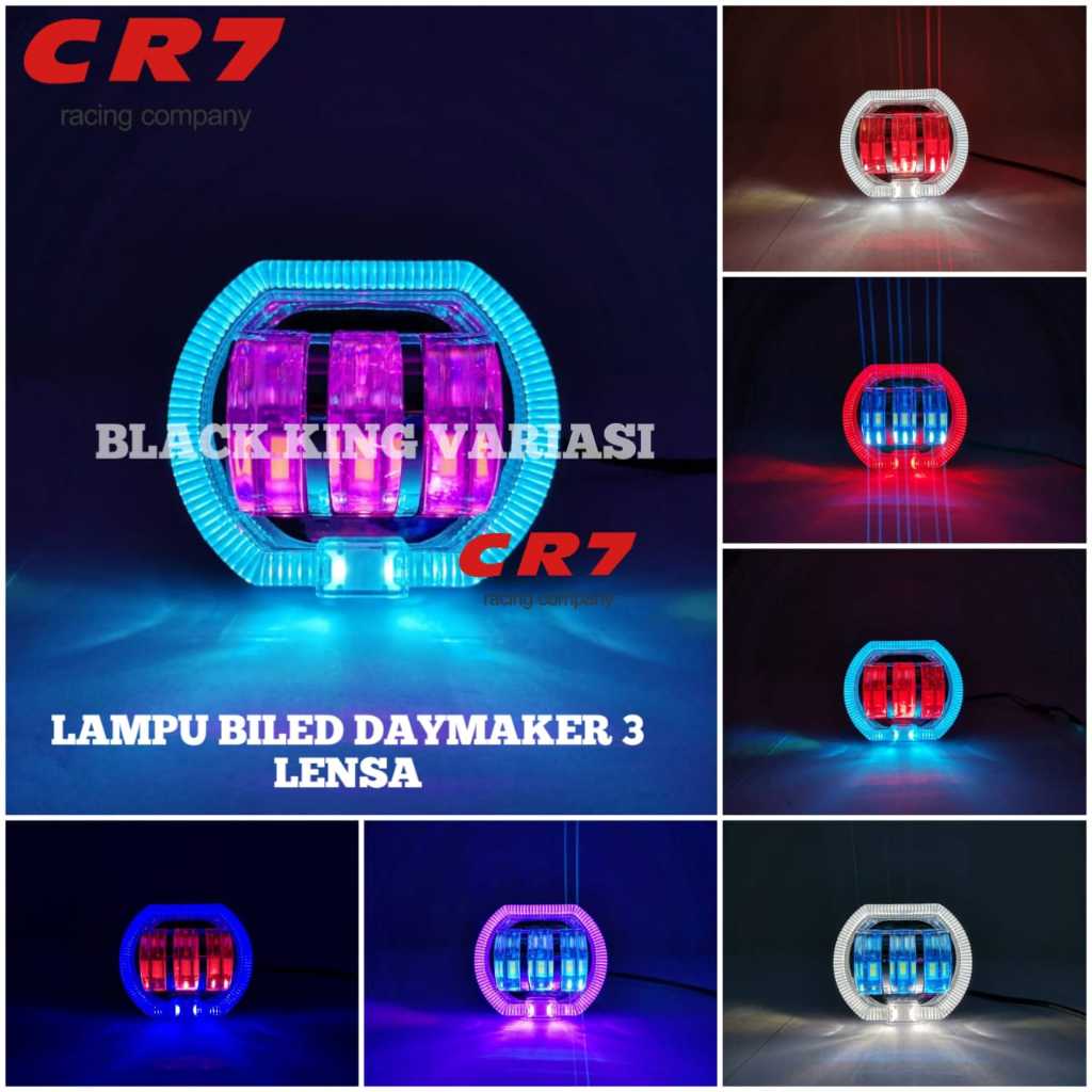 Jual Lampu Daymaker Biled Cut Off Lampu Tembak Led Biled Projie 3 Lensa ...