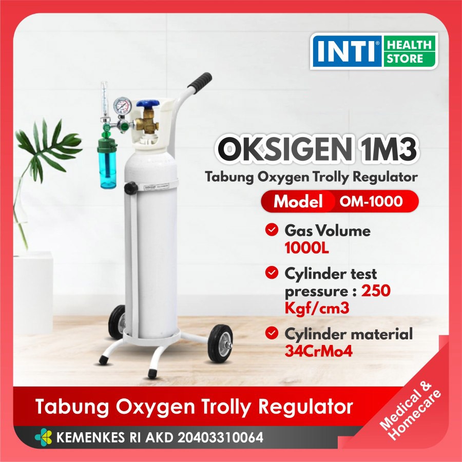 Jual Tabung Oksigen Set 1 M3 Tabung Trolley Regulator Sarung Shopee Indonesia