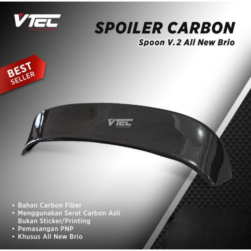Jual SPOILER SPOON CARBON FIBER ALL NEW BRIO | Shopee Indonesia