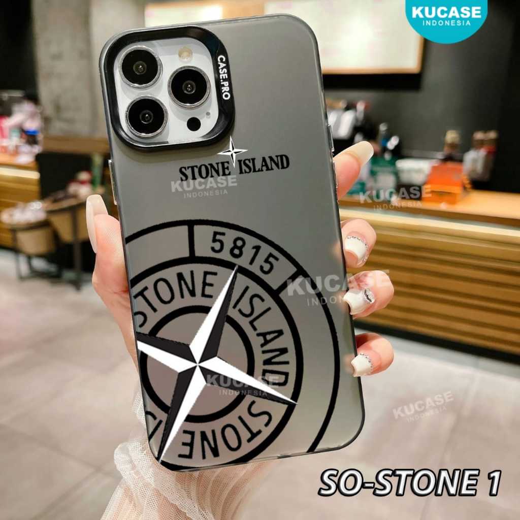 Jual Case Hybrid Imd Color Plate Hologram Casing Stone Island For Redmi Note Pro G Redmi