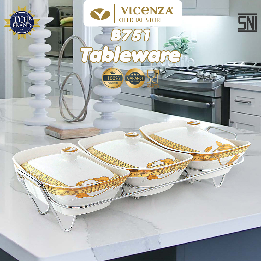 Vicenza Casserole With Rack - Wadah Saji Makanan Snack B751