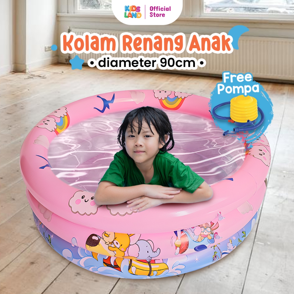 Jual KIDS LAND Kolam Renang Anak Kolam Renang Bulat 90cm untuk Anak ...