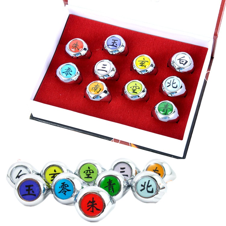 Jual Figure Cincin Akatsuki Ring Set 10 Pc Figure Naruto Cincin Naruto ...