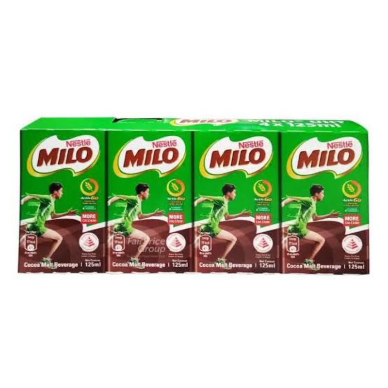 Jual Susu Milo Kotak 125ML x 4pcs / Nestle Milo / Susu Kotak Rasa ...