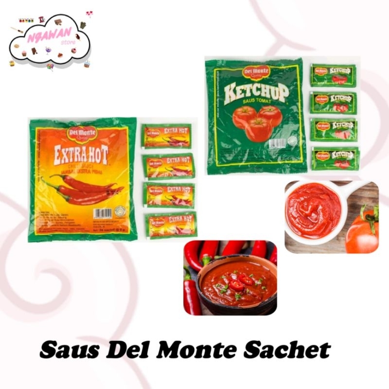 Jual saos del monte sachet - saos tomat - saos sambal | Shopee Indonesia