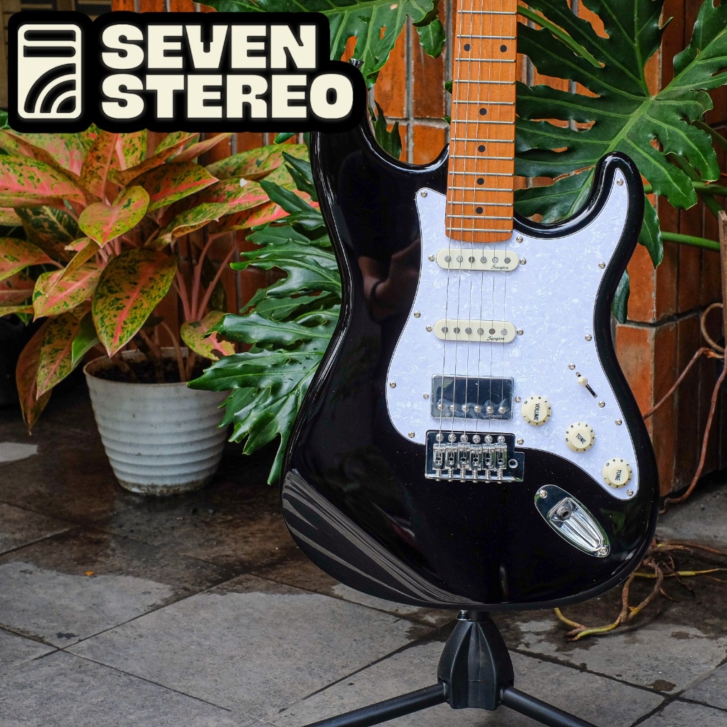 Jual Scorpion JS20 HSS Stratocaster Roasted Maple FB - Black | Shopee ...