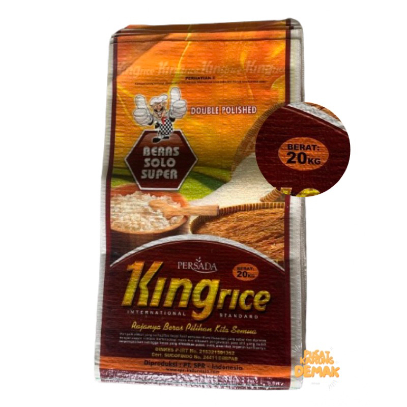 Jual KANTONG KARUNG ADA LAPISAN LAMINASI BERAS MERK PERSADA KING RICE ...