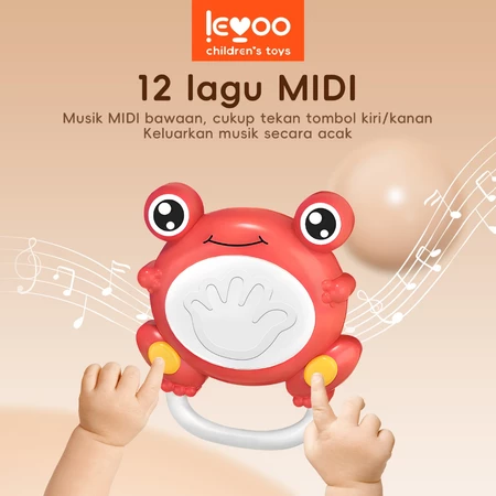 Mainan Musik Rebana Bayi Bercahaya/Mainan Musik Bentuk Kepiting/Mainan Musik Mainan Musik Rebana Bayi Bercahaya/Mainan Musik Bentuk Kepiting/Mainan Musik