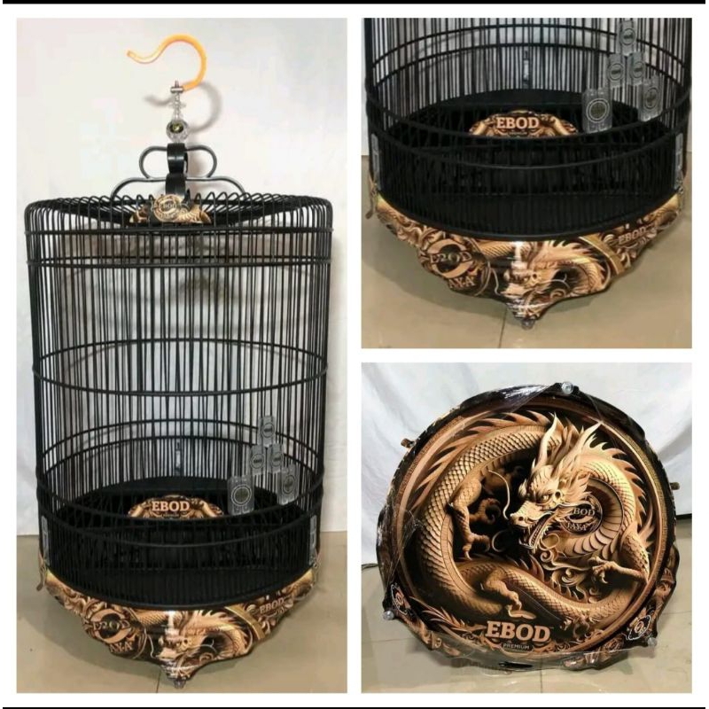 Jual Sangkar Murai EBOD JAYA PVC Ukuran No 2 dengan Desain Naga Dragon ...