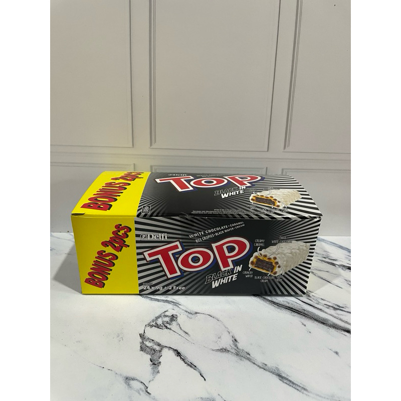 Jual TOP 1000 biskuit coklat box wafer top 26x9gram delfi BONUS dalam ...