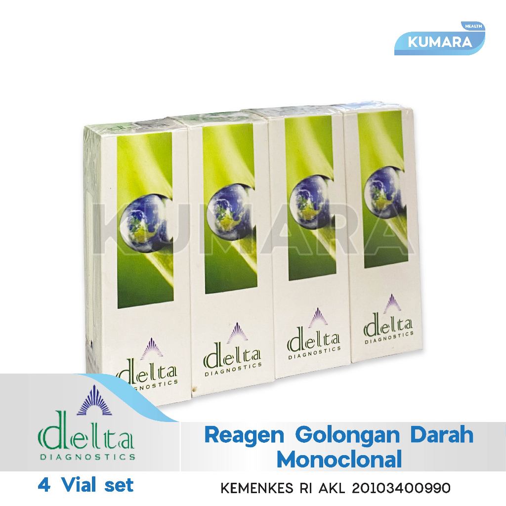 Jual DELTA - Reagen Golongan Darah Monoclonal 4 Vial / Set | Shopee ...