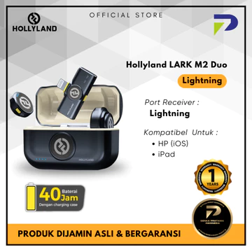 Hollyland Lark M2 Mic Wireless Kamera HP Mixer With Charging Case