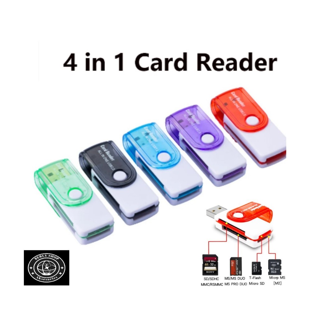 Jual CARD READER ALL IN ONE (4in1) MULTI MEMORY CONVENTER TO FLASHDISK ...