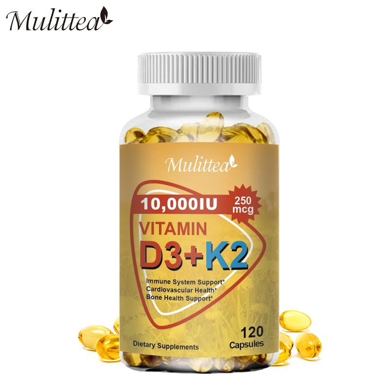 Jual Mulittea Vitamin D3 10000IU With Vitamin K2(mk7) Softgel For ...