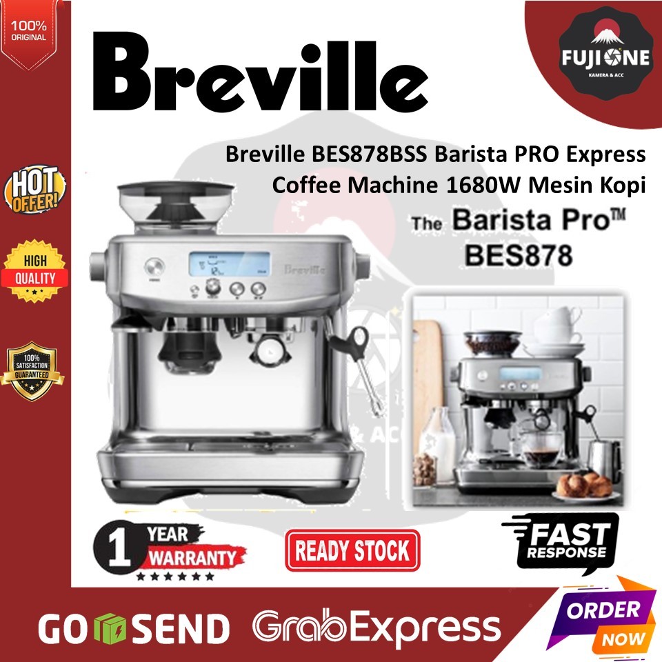 Jual Breville BES878BSS Barista PRO Express Coffee Machine 1680W Mesin