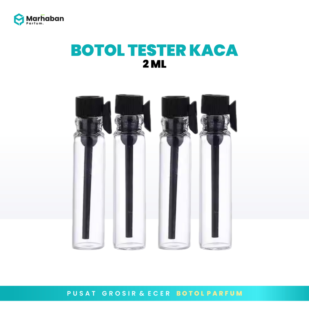Jual Botol Tester Parfum Kaca 2 ML - Botol Parfume sample isi 100 Pcs ...